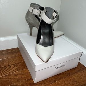 Nasia Cabretta leather/suede Calvin Klein heels.